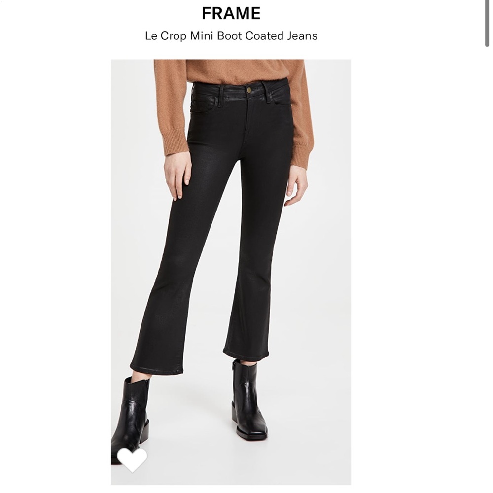 Frame Le Crop Mini Boot Coated Jeans